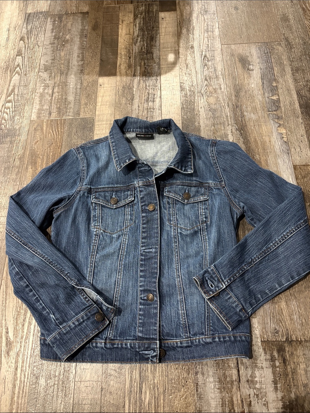 New York & Company Blue Denim Jean Jacket